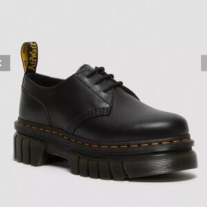 Dr. Martens AUDRICK Nappa Leather Platform Black Loafers